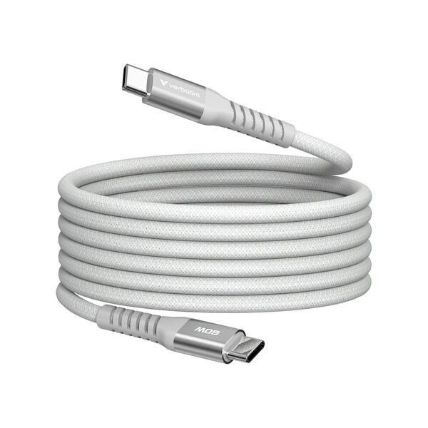 Verbatim VERBATIM Sync N Charge USB C-USB C 60W Magnetic 1.2m Grey