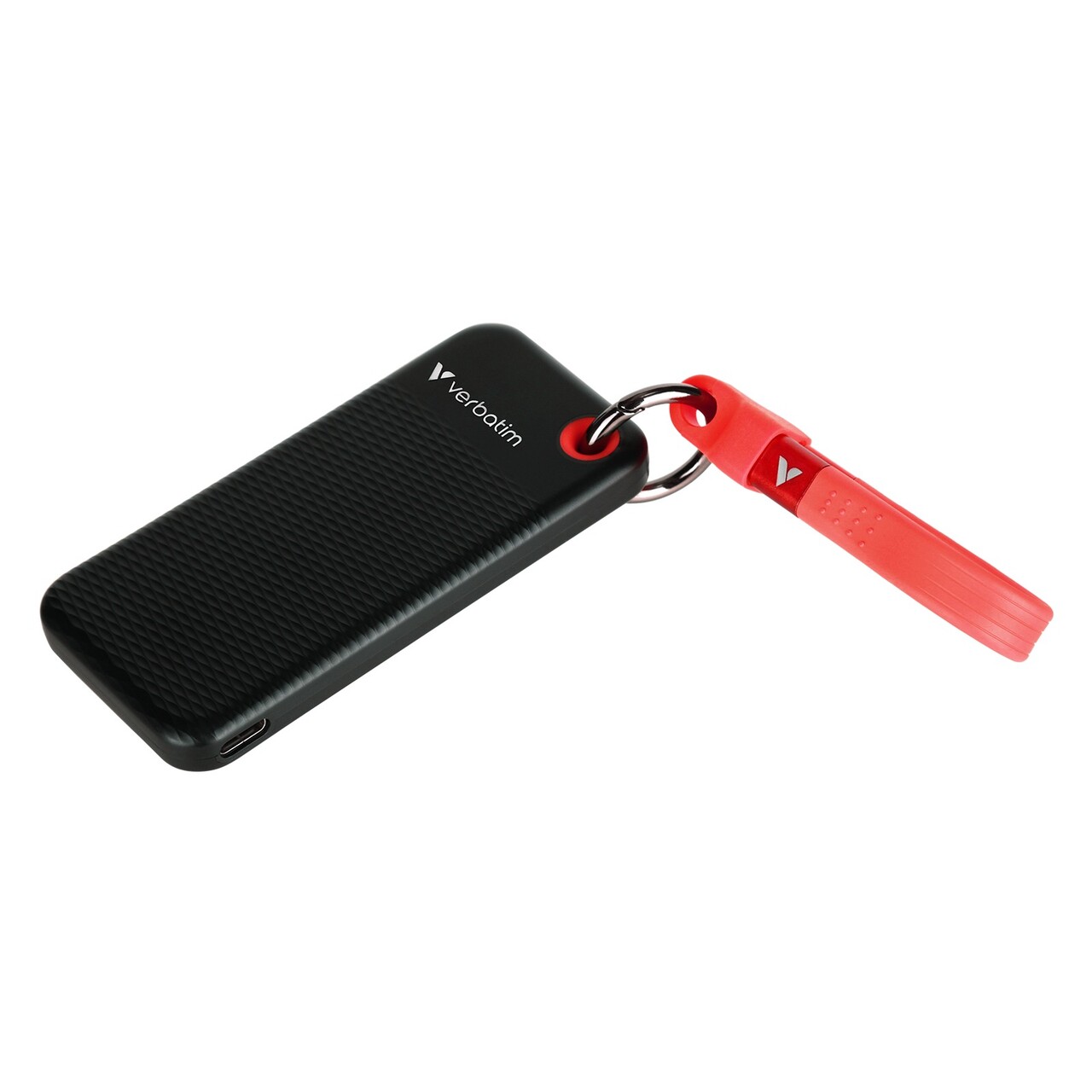 SSD - Verbatim Pocket 2TB - Ekstern SSD - USB 3.2 Gen 2 - Sort/Rød