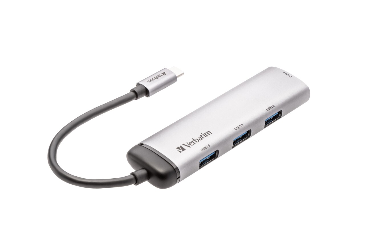 Verbatim, USB-C Multiport Hub, 4-Port USB 3.2 Gen 1 - Sort