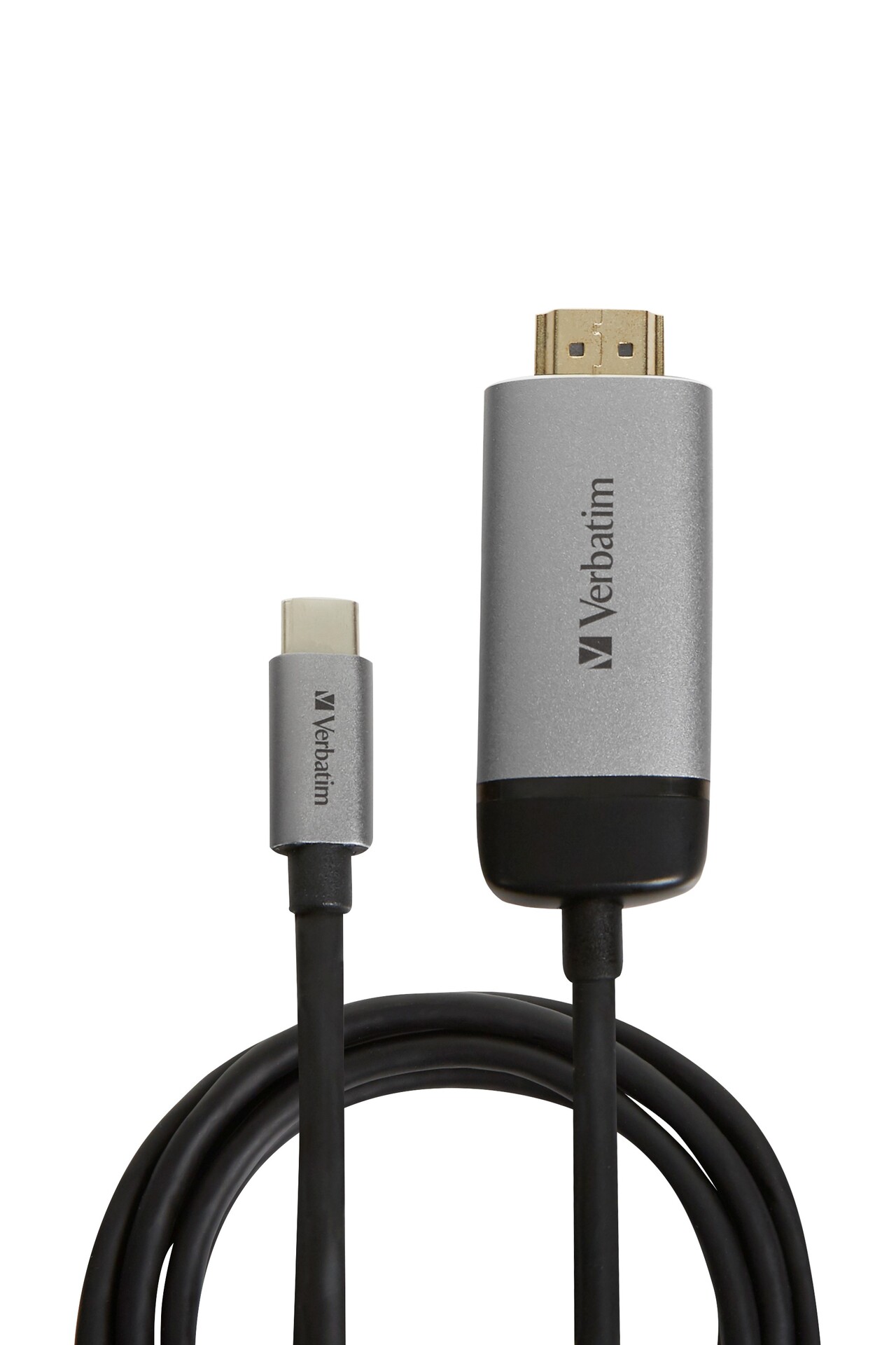 Adapter - Verbatim USB-C to HDMI 4K - 1.5m - Sort/Sølv