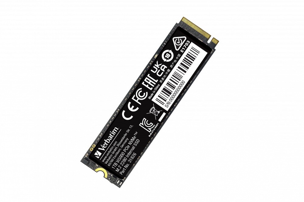 SSD harddisk, Verbatim, Vi5000 Internal PCIe NVMe M.2 SSD, 1 TB