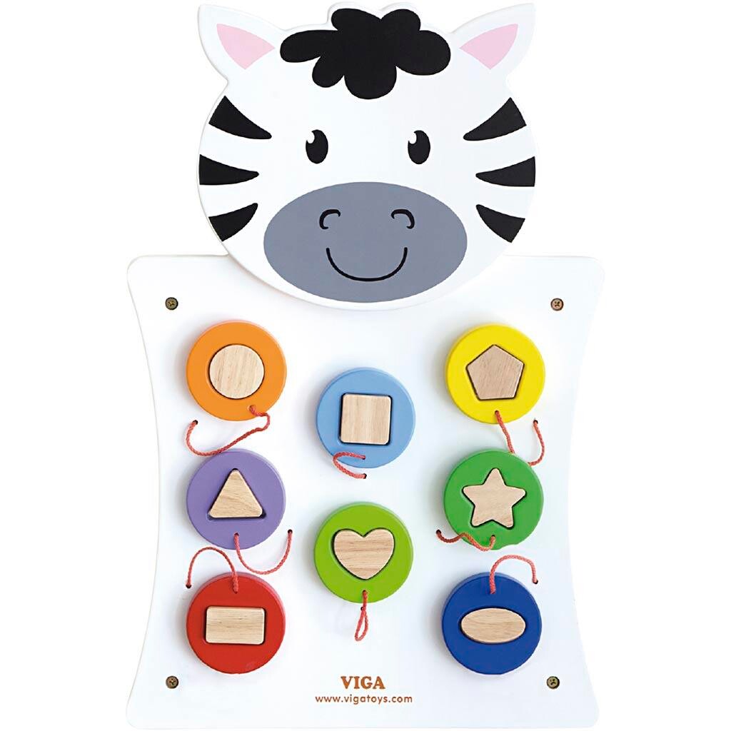 Aktivitetsvæg Zebra VIGA str. 36x55x3,5 cm