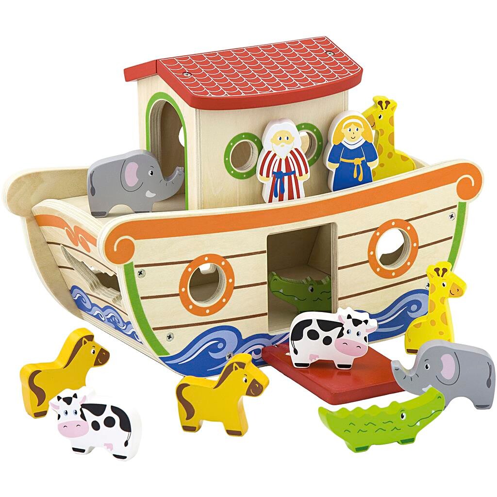Puttekasse Noahs ark VIGA str. 34x25,5x16,5 cm