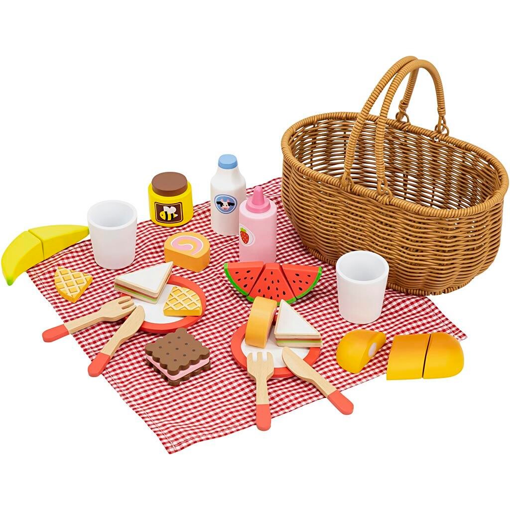 Picnicsæt - VIGA - 30 dele - Træ - 25x14,5x23 cm