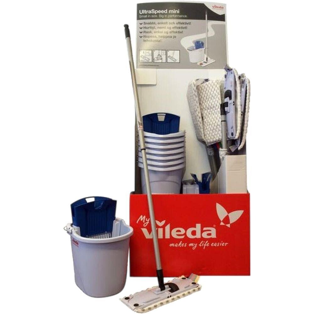 Vileda moppesæt UltraSpeed Mini grå - 8 stk. moppesæt