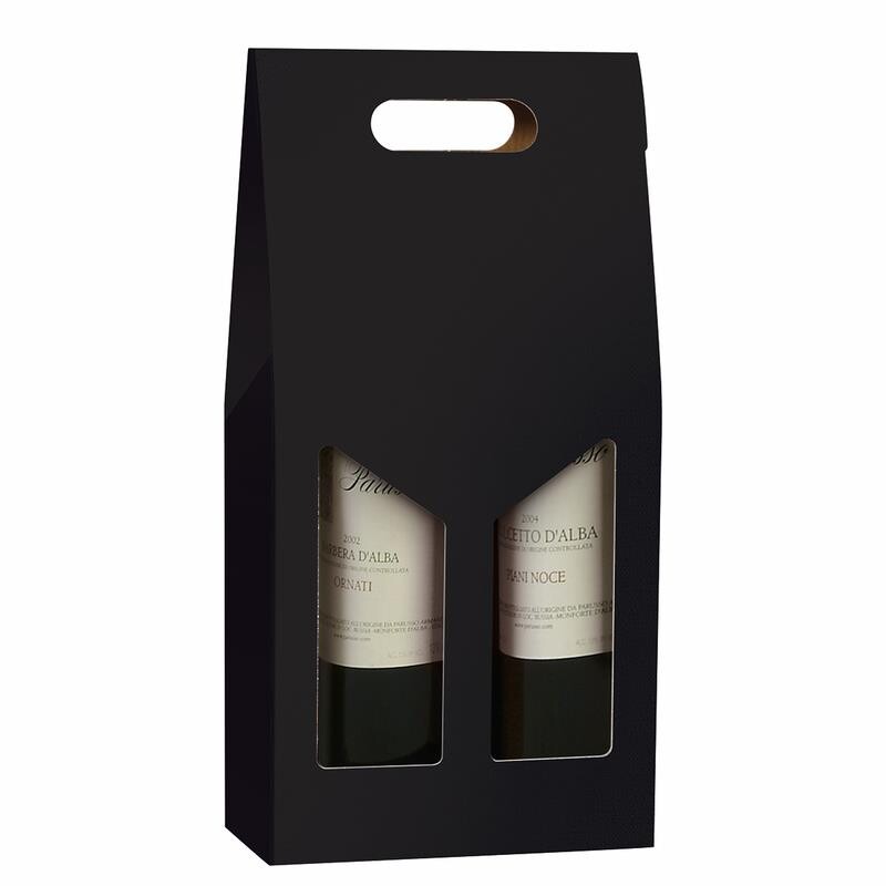 Vingaveæske sort t/2fl 3/4l sort/brilliant - 20 stk
