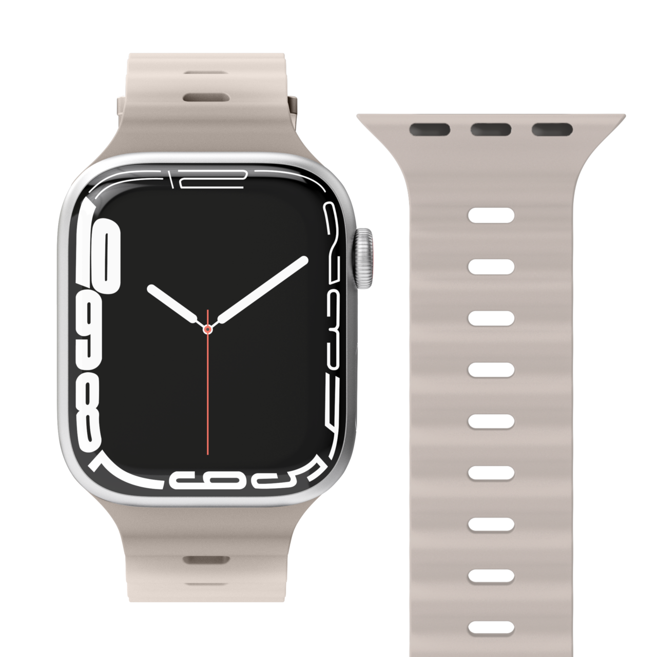 Rem til Apple Watch Vonmählen Ocean Band Case 2 Band One 42/44/45/49 mm creme