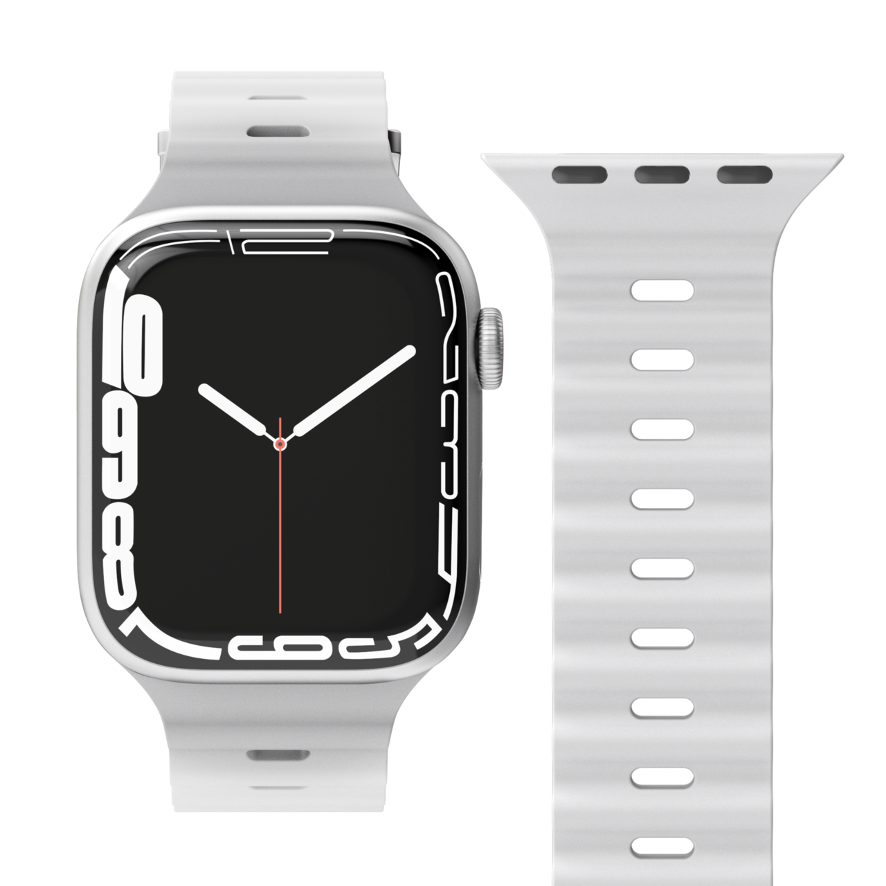 Rem til Apple Watch Vonmählen Ocean Band Case 2 Band One 42/44/45/49 mm lysegrå