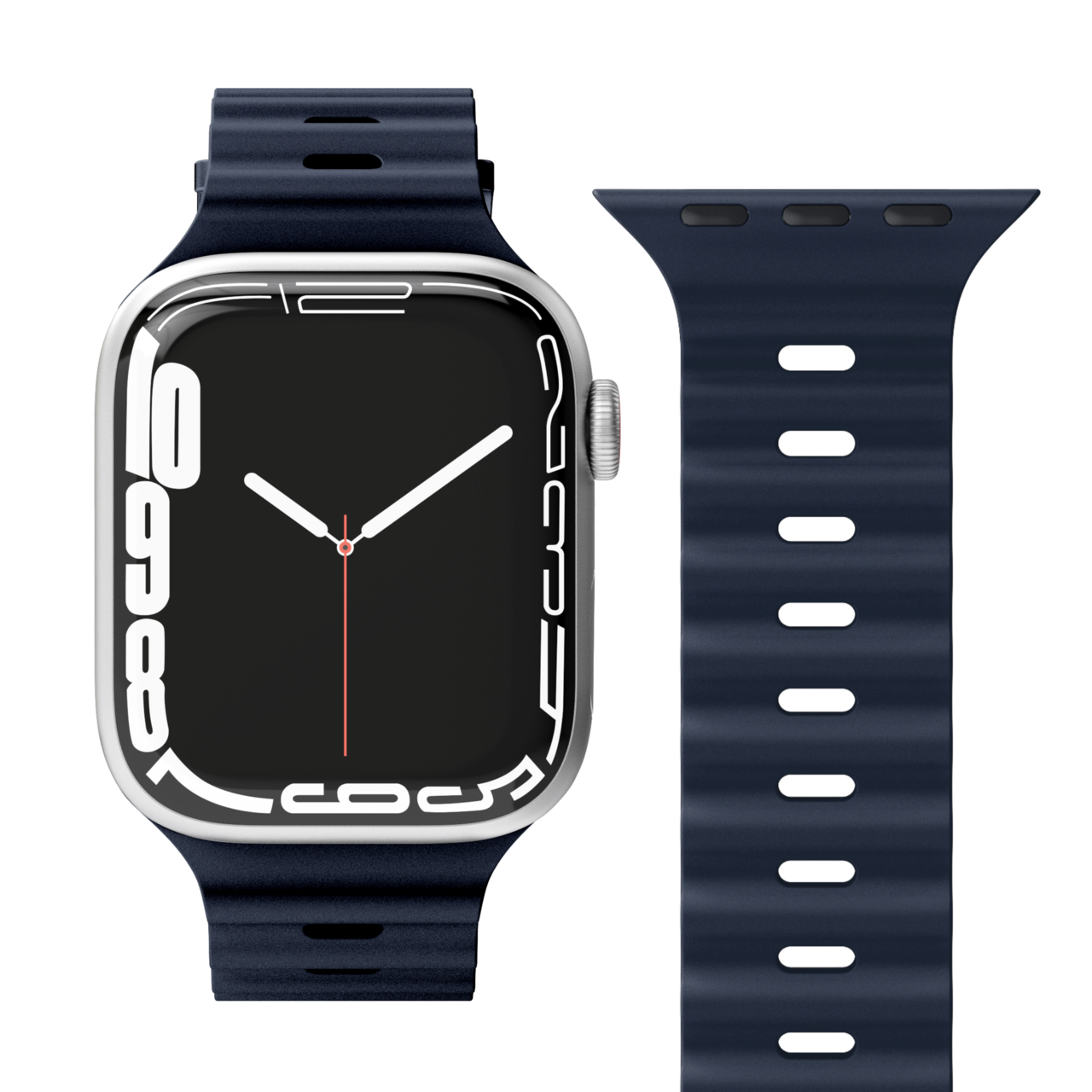 Rem til Apple Watch Vonmählen Ocean Band Case 2 Band One 42/44/45/49 mm Navy