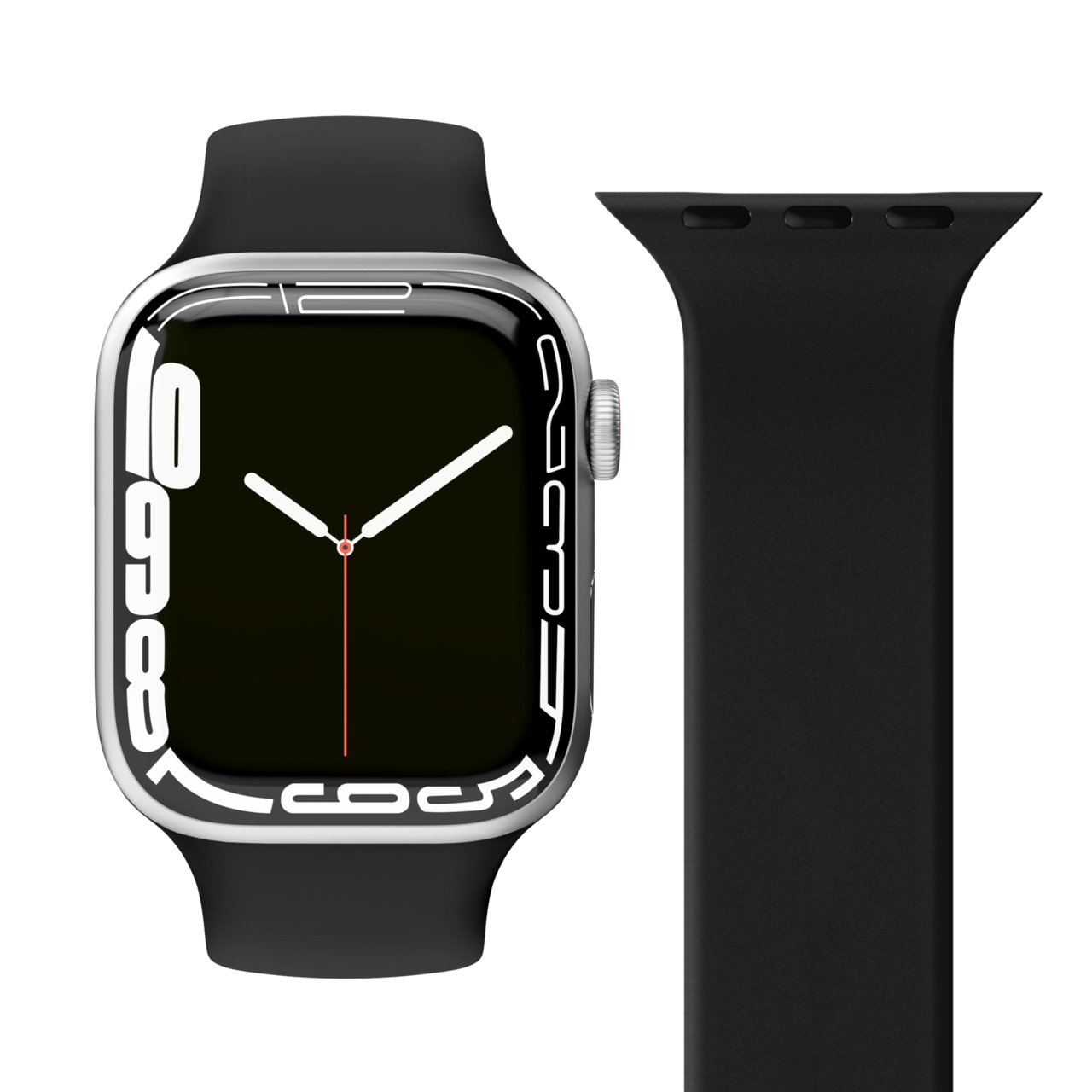 Rem til Apple Watch Vonmählen Solo Loop Case 2 Band S 42/44/45/49 mm sort