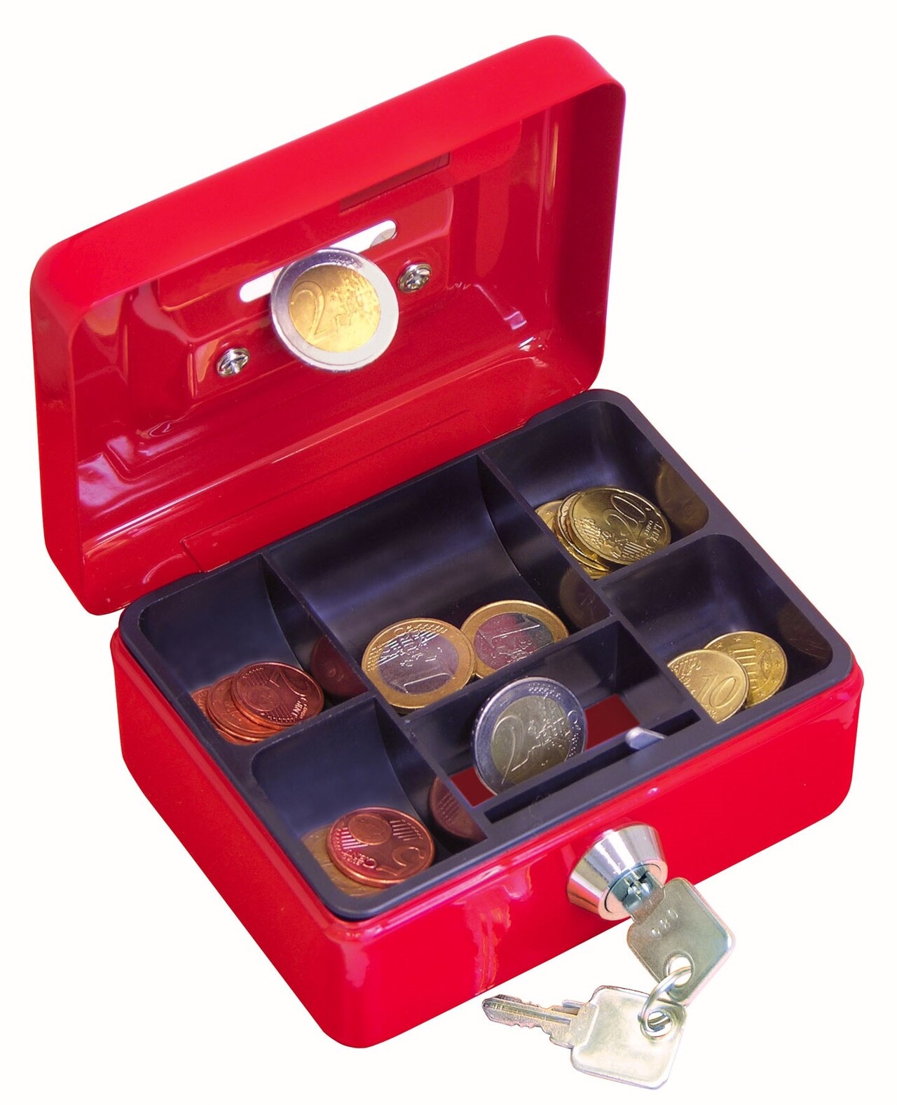 6 stk. Pengekasse - WEDO - Mini - Med møntindkast - Assorterede farver - Køb minimum 6 stk.