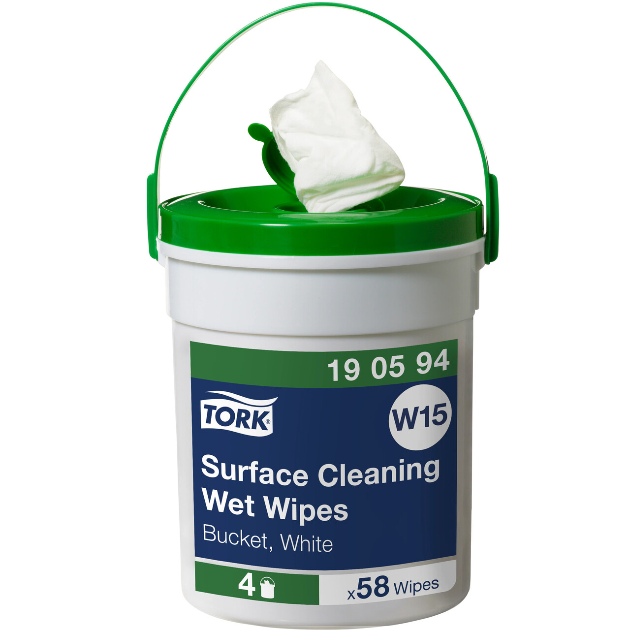 Rengøringsklude - Tork Wet Wipe 190594 Handy Bucket - 4 spande
