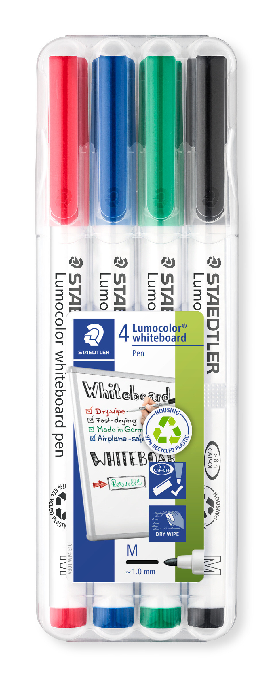 Whiteboard marker sæt Staedtler Lumocolor 301 WP4 - 4 markere - 1 mm