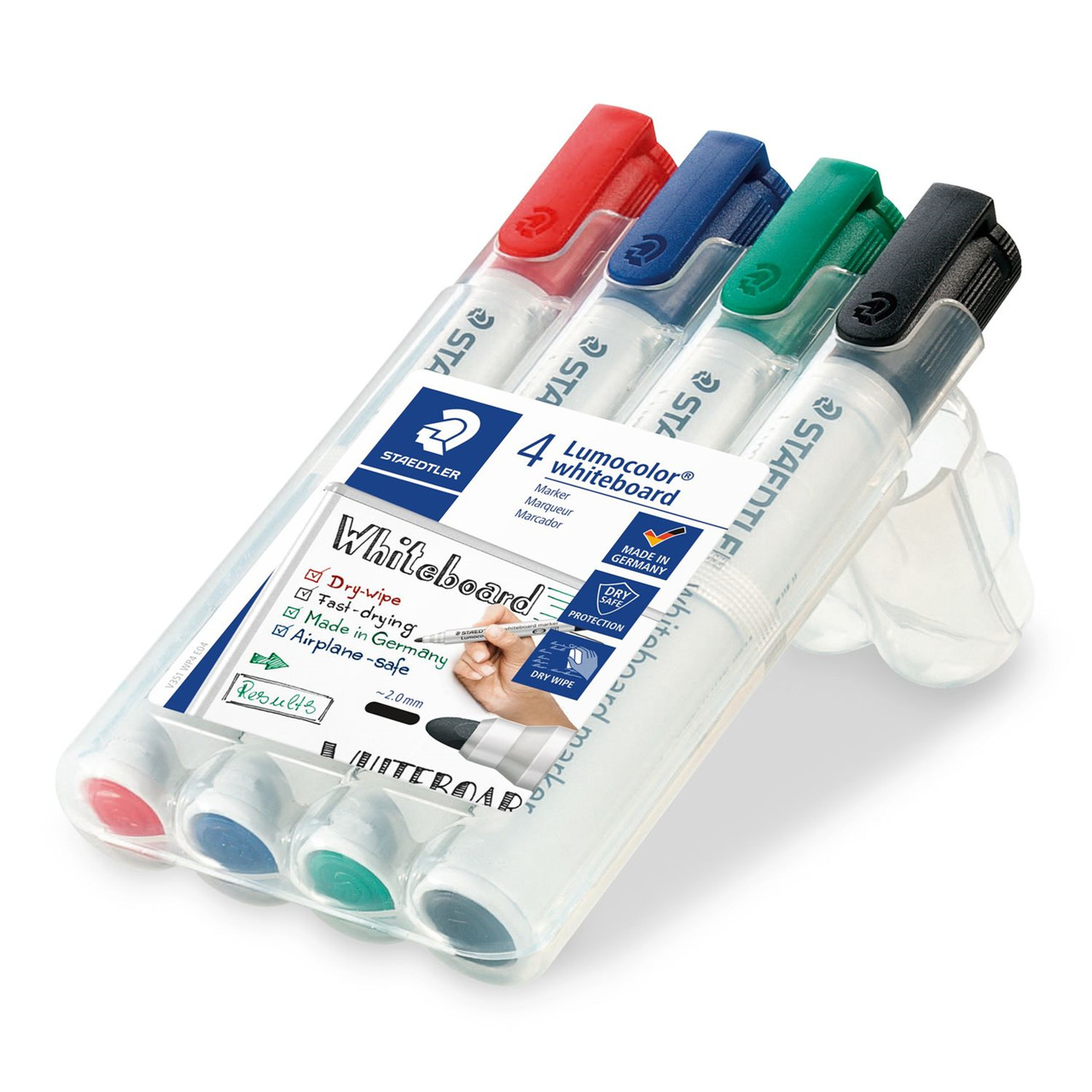 Steadtler whiteboard tusser, sæt med 4 tusser - Lumocolor 351 WP4