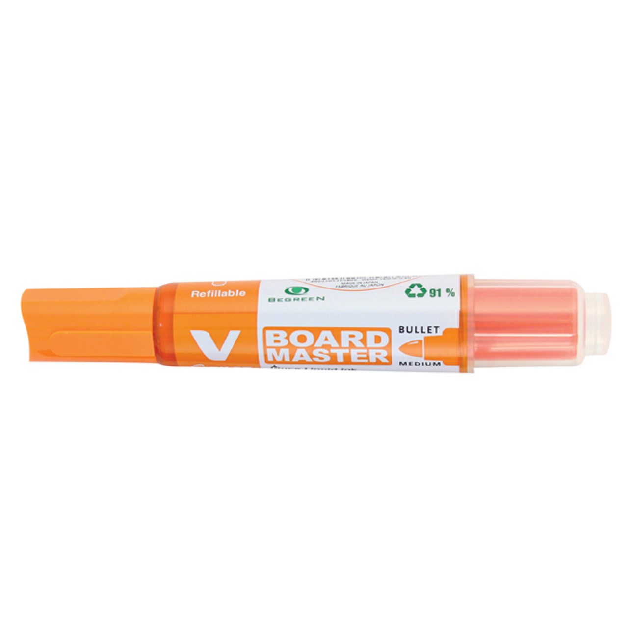 Pilot Whiteboard marker - orange rund spids på 2,3 mm - 10 stk