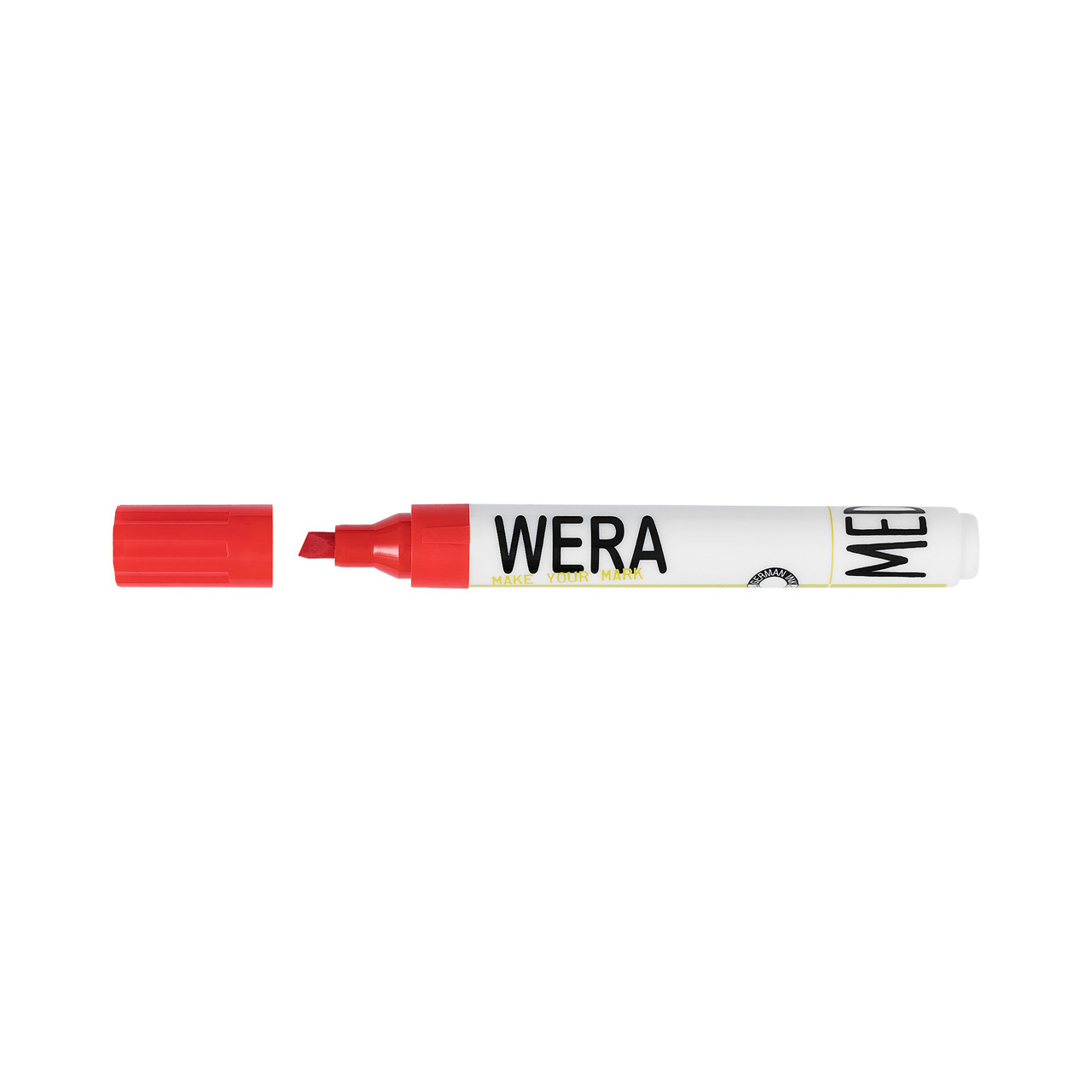 Whiteboardmarker WERA rød kantet spids 1-4mm - 12 stk