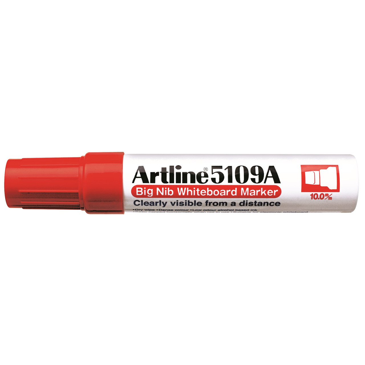 6 stk. Whiteboardpenne Artline 5109A BIG rød