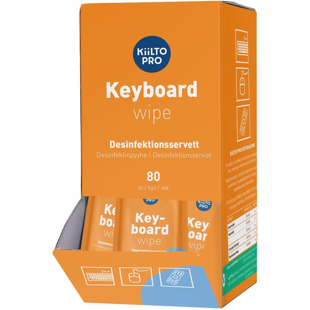 Wipes - Kiilto Pro - Til desinfektion af keyboard - 62% Ethanol - 80 stk