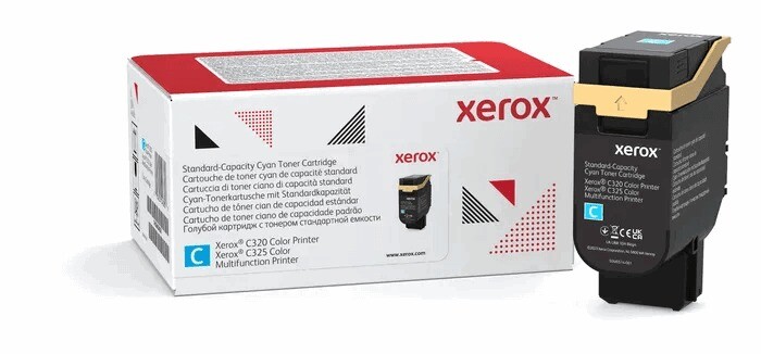 Xerox C320 / C325, Lasertoner, Cyan, 1800 sider
