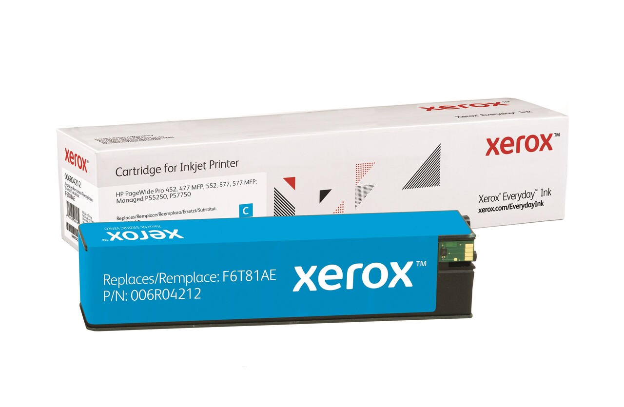 Printerblæk Xerox Everyday Ink High Yield Cyan cartridge to HP Pagewide F6T81A