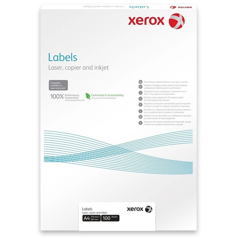 Xerox Labels - 10 pr. ark 105 x 57 mm 003R97452 - 100 ark