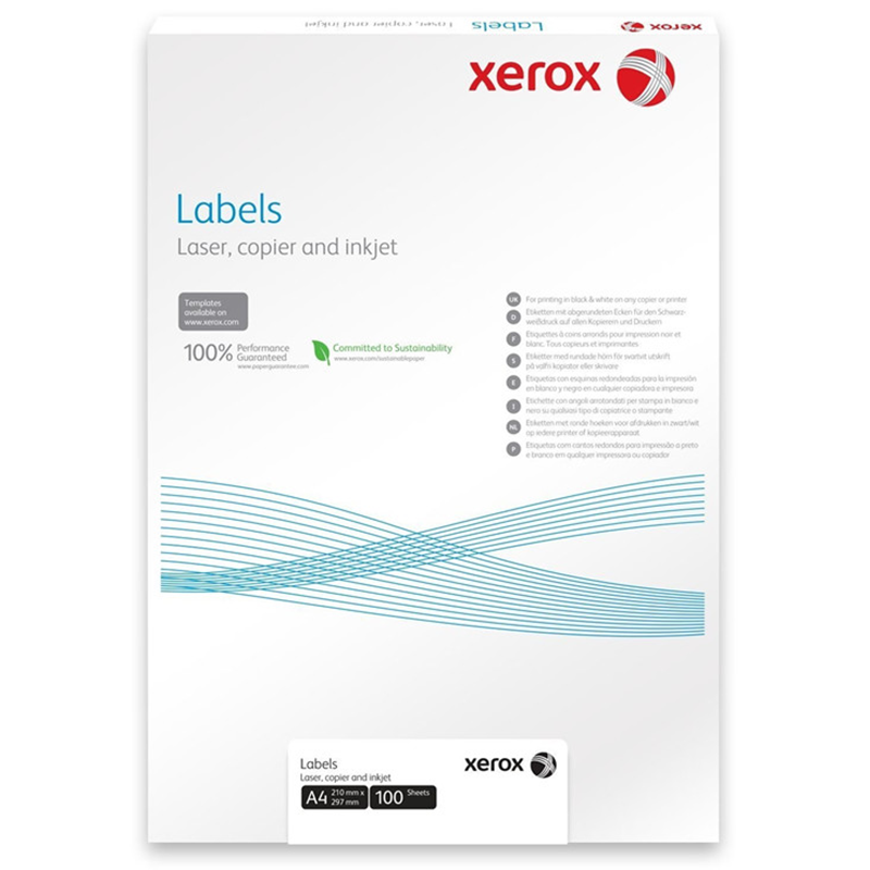 Xerox Labels 8 pr. ark 99,1 x 67, 7 mm 003R91224 - 100 ark