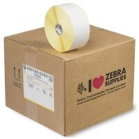 12 stk. Zebra Label Roll Paper 25 x 51mm 2580pcs hvid - Køb minimum 12 stk.