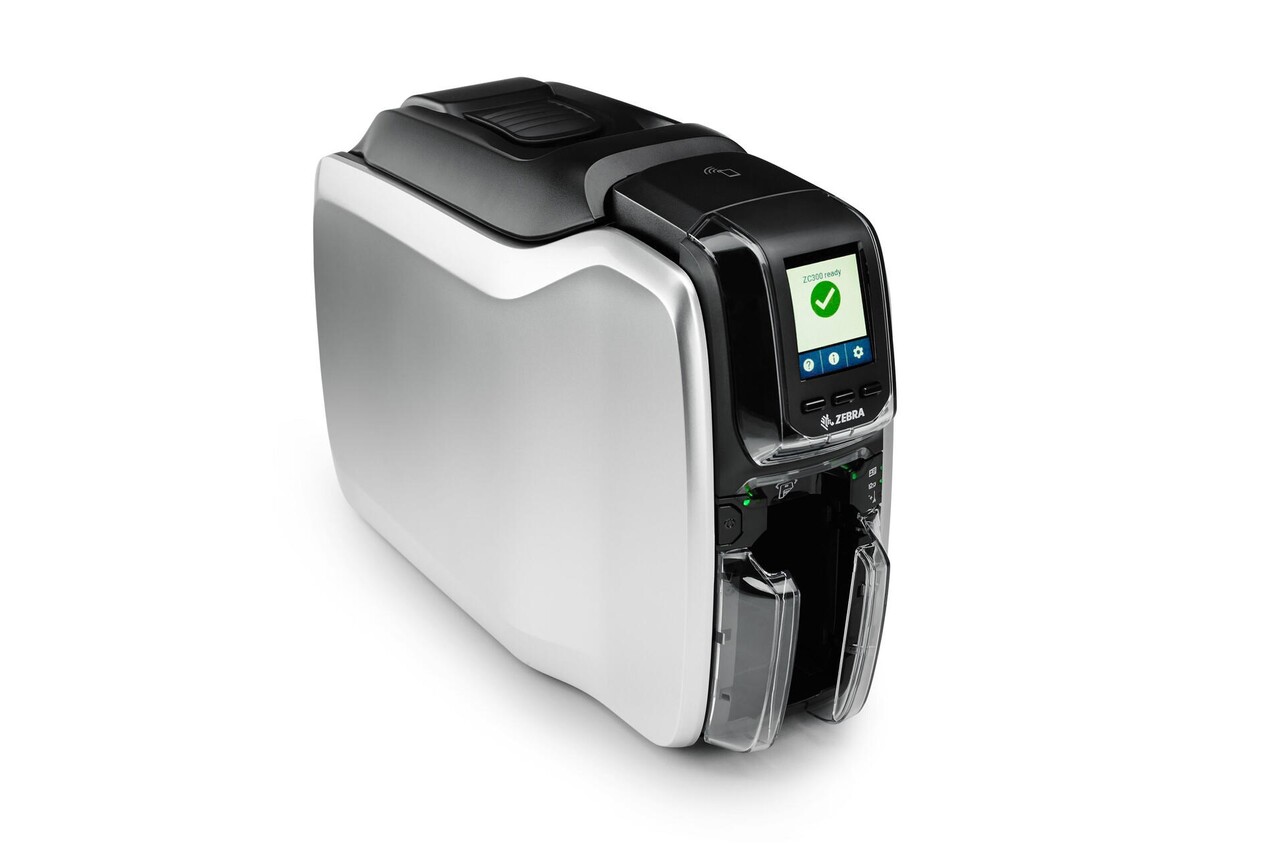 Plastkort printer Zebra ZC300 printer, two sided, 12 dots/mm (300 dpi), USB