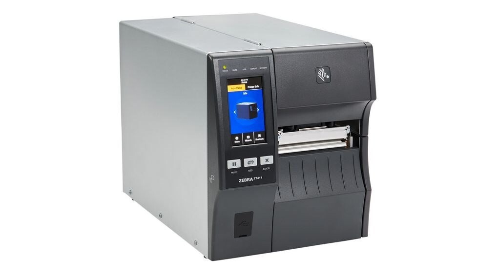 Industri printer Zebra ZT411, 12 dots/mm (300 dpi), disp. colour, RTC, USB