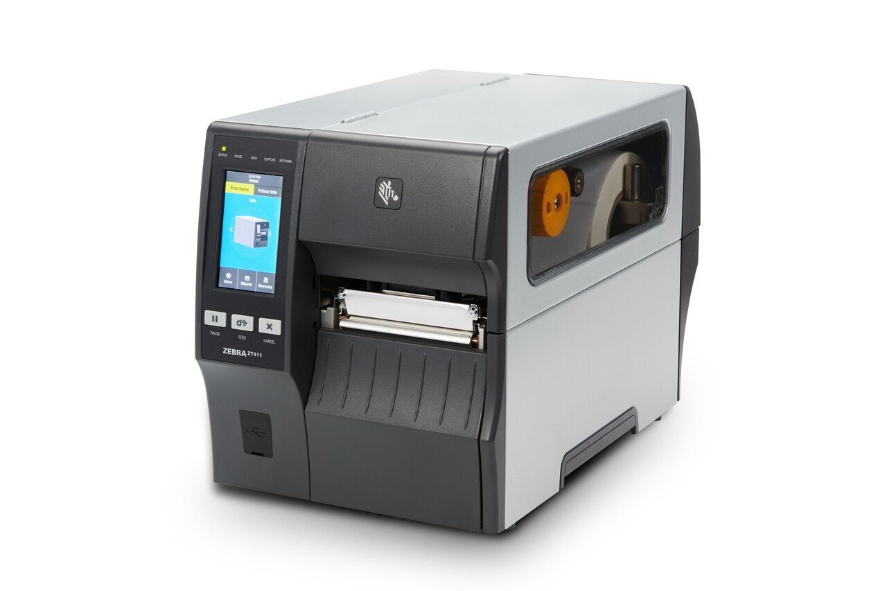 Industri printer Zebra ZT411, 8 dots/mm (203 dpi), disp. colour, RTC, EPL, ZP