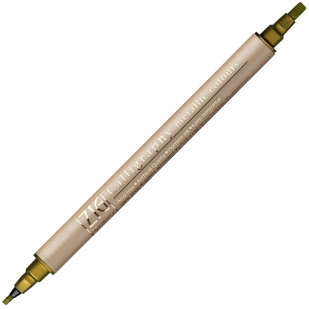 6 stk. ZIG Calligraphy Metallic MS-8400 - guld