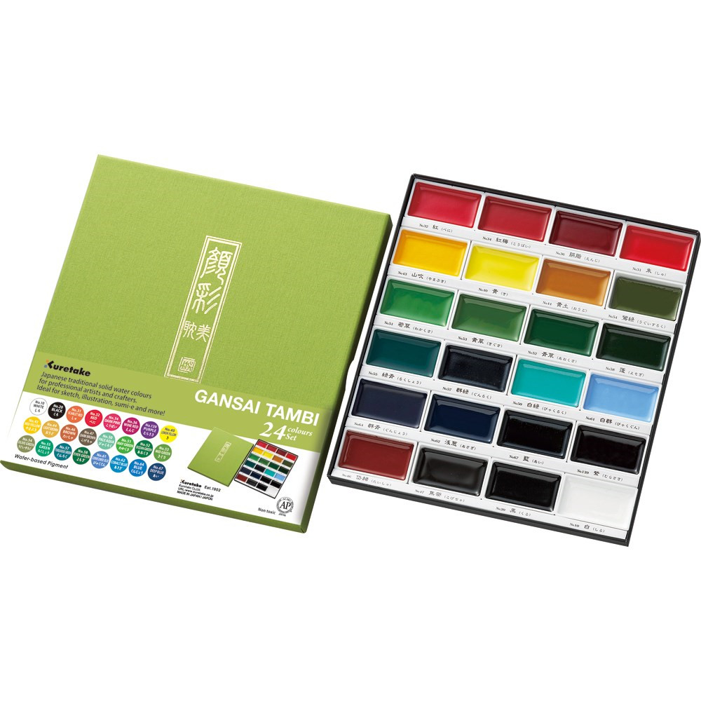 Akvarel farver - ZIG Gansai Tambi Aquarel 24 Colour Se