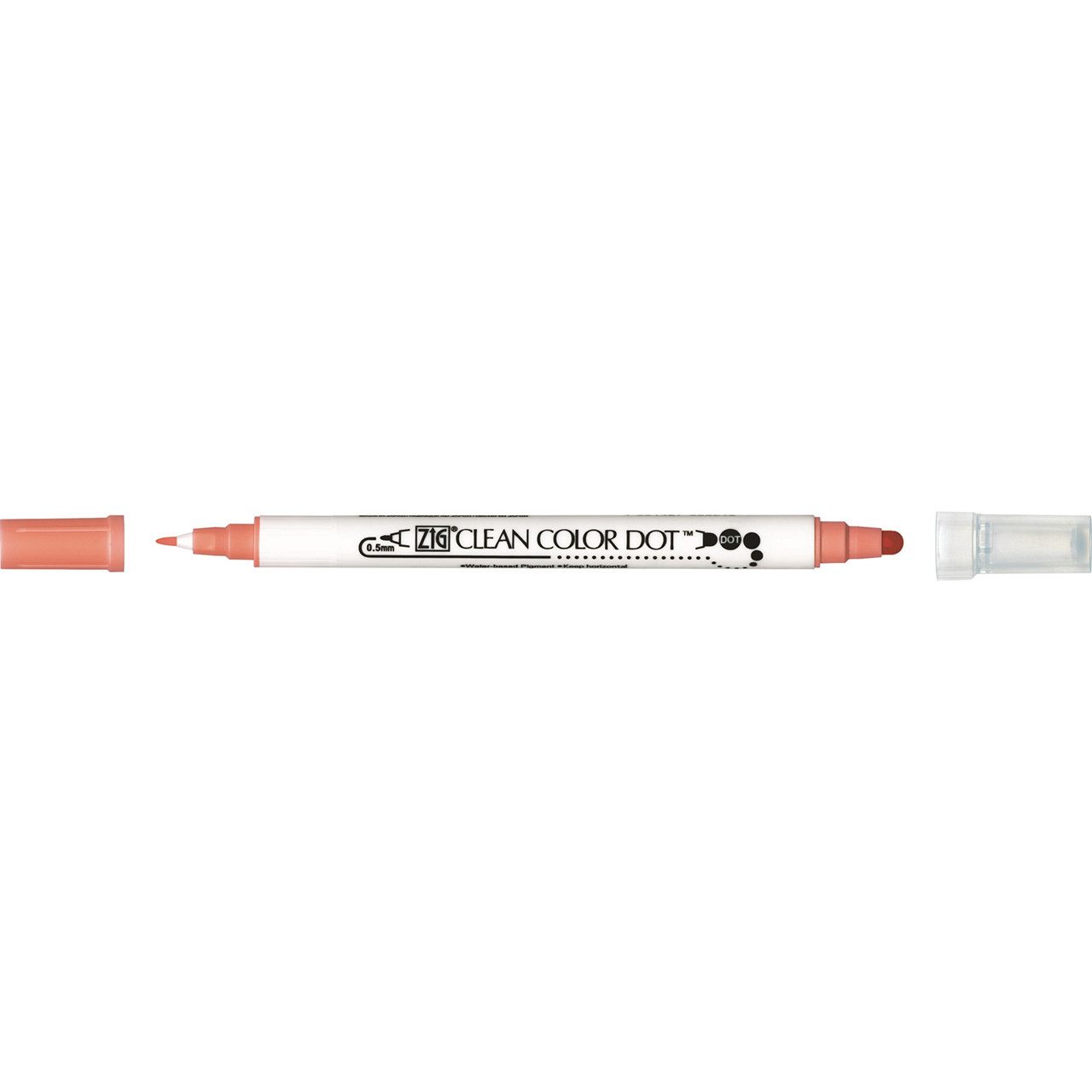 6 stk. Zig Clean Color DOT Pen Island Coral - Køb minimum 6 stk.