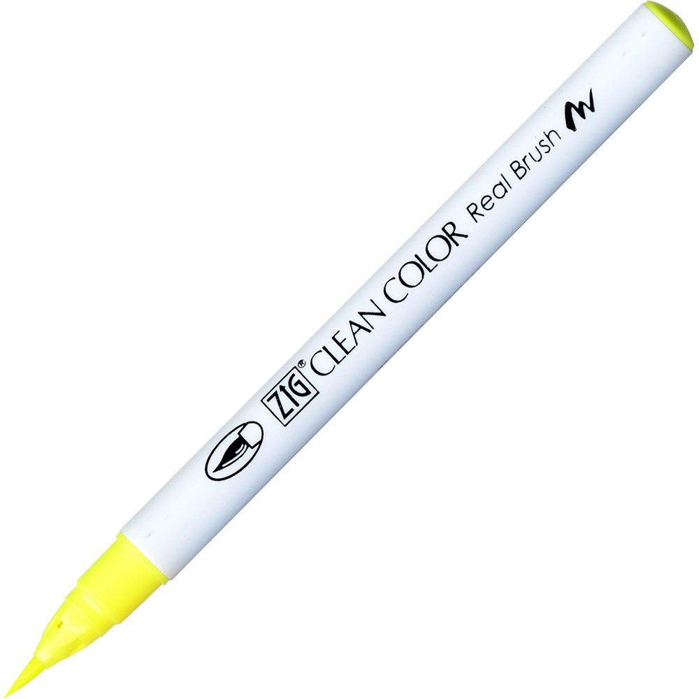 6 stk. Zig Clean Color Pensel Pen 001 fl. Gul
