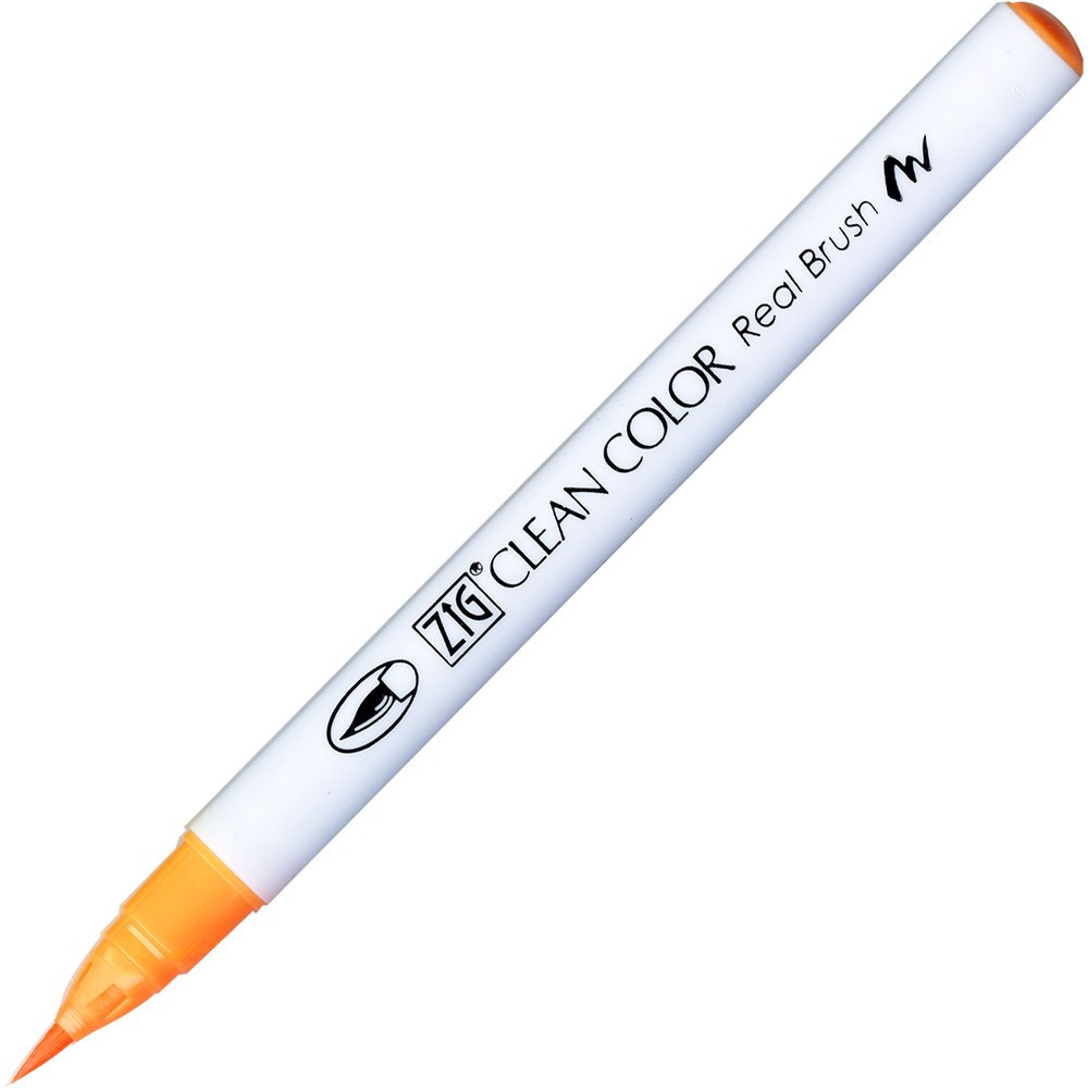 6 stk. Zig Clean Color Pensel Pen 002 fl. Orange