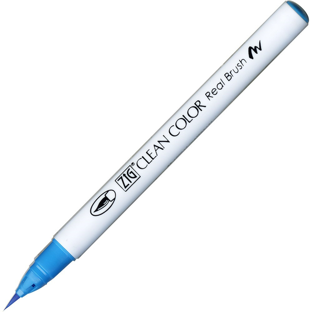 6 stk. Zig Clean Color Pensel Pen 031 fl. Koboltblå - Køb minimum 6 stk.