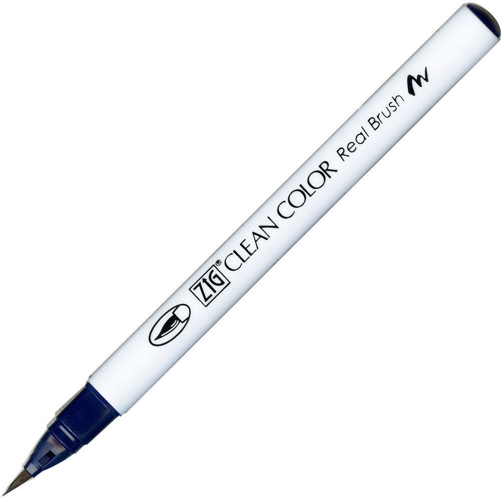 6 stk. Zig Clean Color Pensel Pen 035 fl. Dyb Blå - Køb minimum 6 stk.
