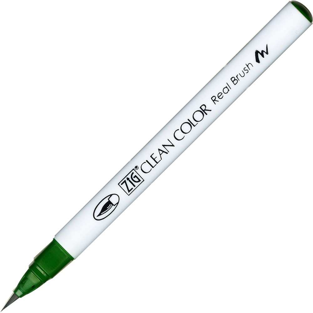 6 stk. Zig Clean Color Pensel Pen 040 fl. Grøn
