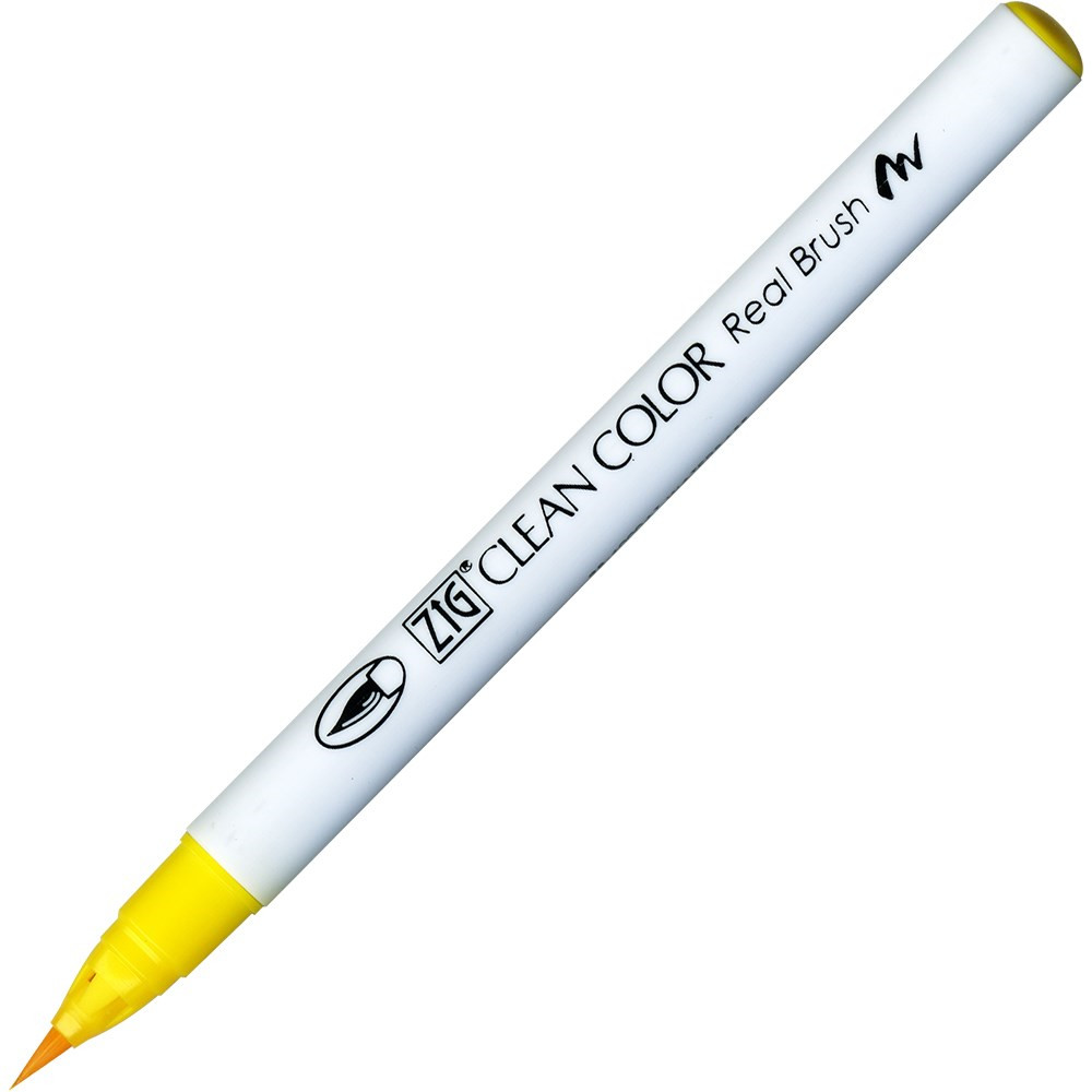 6 stk. Zig Clean Color Pensel Pen 050 fl. Gul - Køb minimum 6 stk.