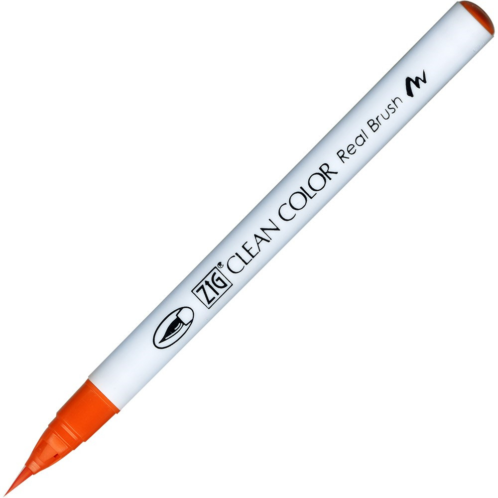 6 stk. Zig Clean Color Pensel Pen 070 fl. Orange