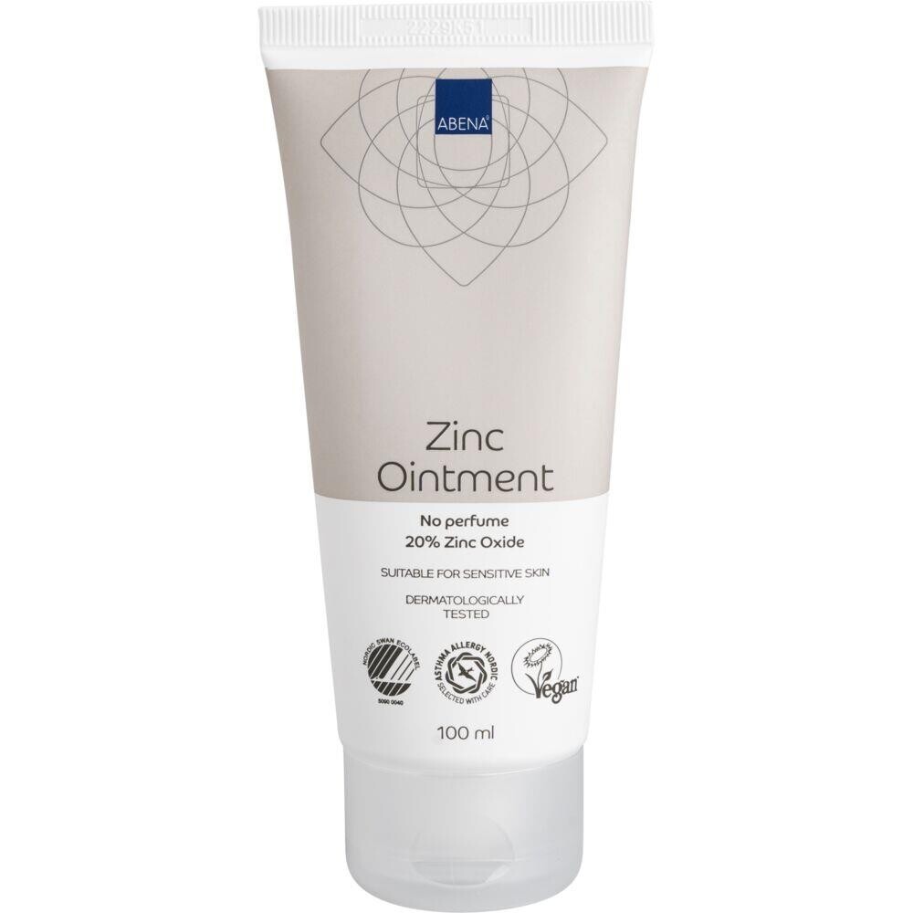 Zinksalve, ABENA, 100 ml, uden farve og parfume, 20% zink - 12 stk