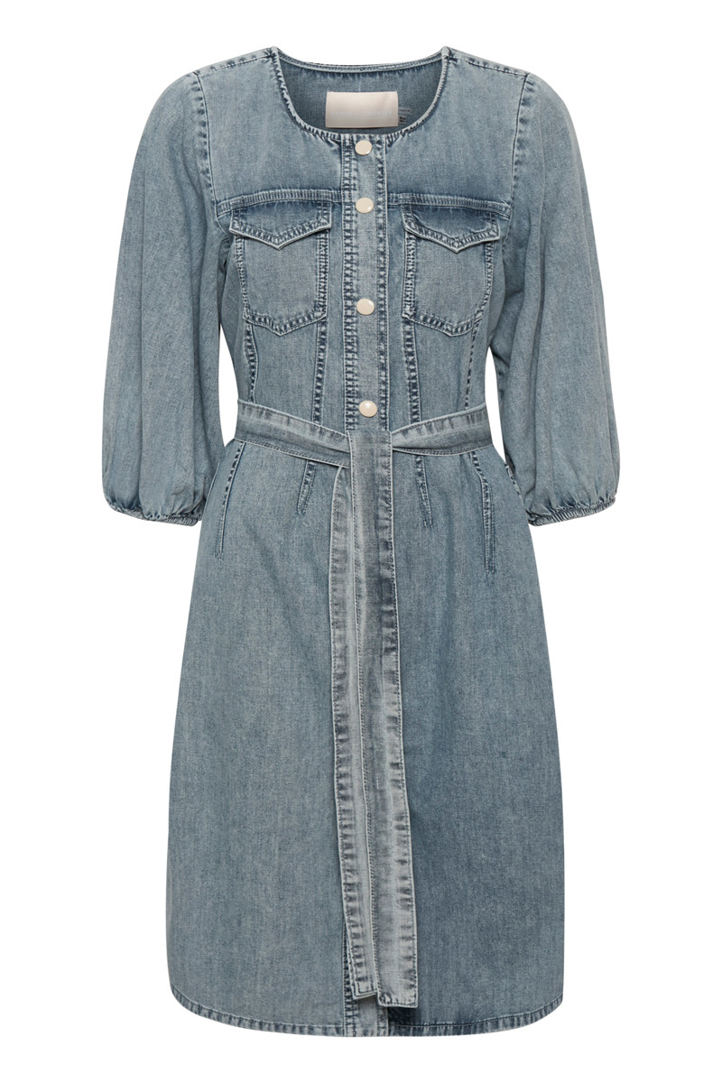 KAREN BY SIMONSEN BROOKE DENIM DRESS 10103001 100122 (Light Vintage Was, 38)