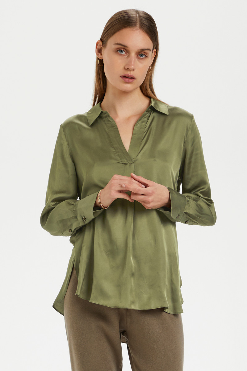 KAREN BY SIMONSEN BOUNTIKB BLOUSE 10103834 170517 (Dusky Green, 40)