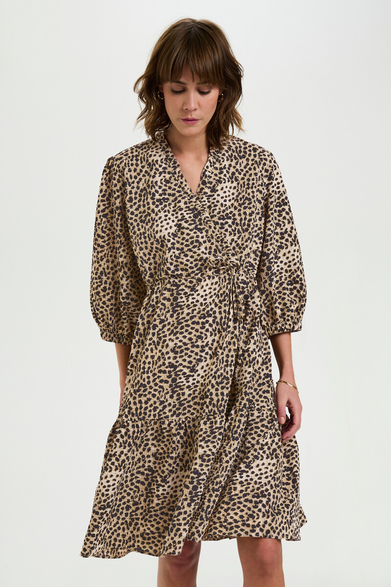 KAREN BY SIMONSEN DELIAKB DRESS 10103915 102991 (Leopard Sand, 34)