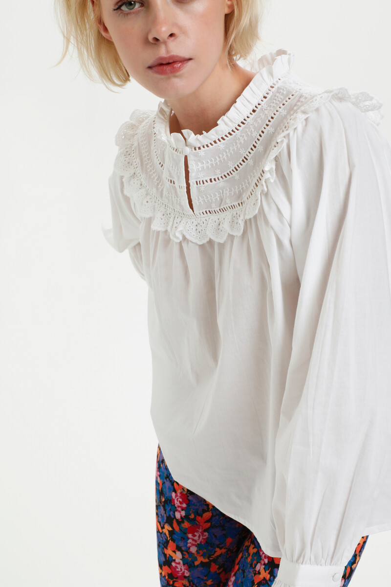 KAREN BY SIMONSEN DICTEKB BLOUSE 10103952 110601 (Bright White, 44)