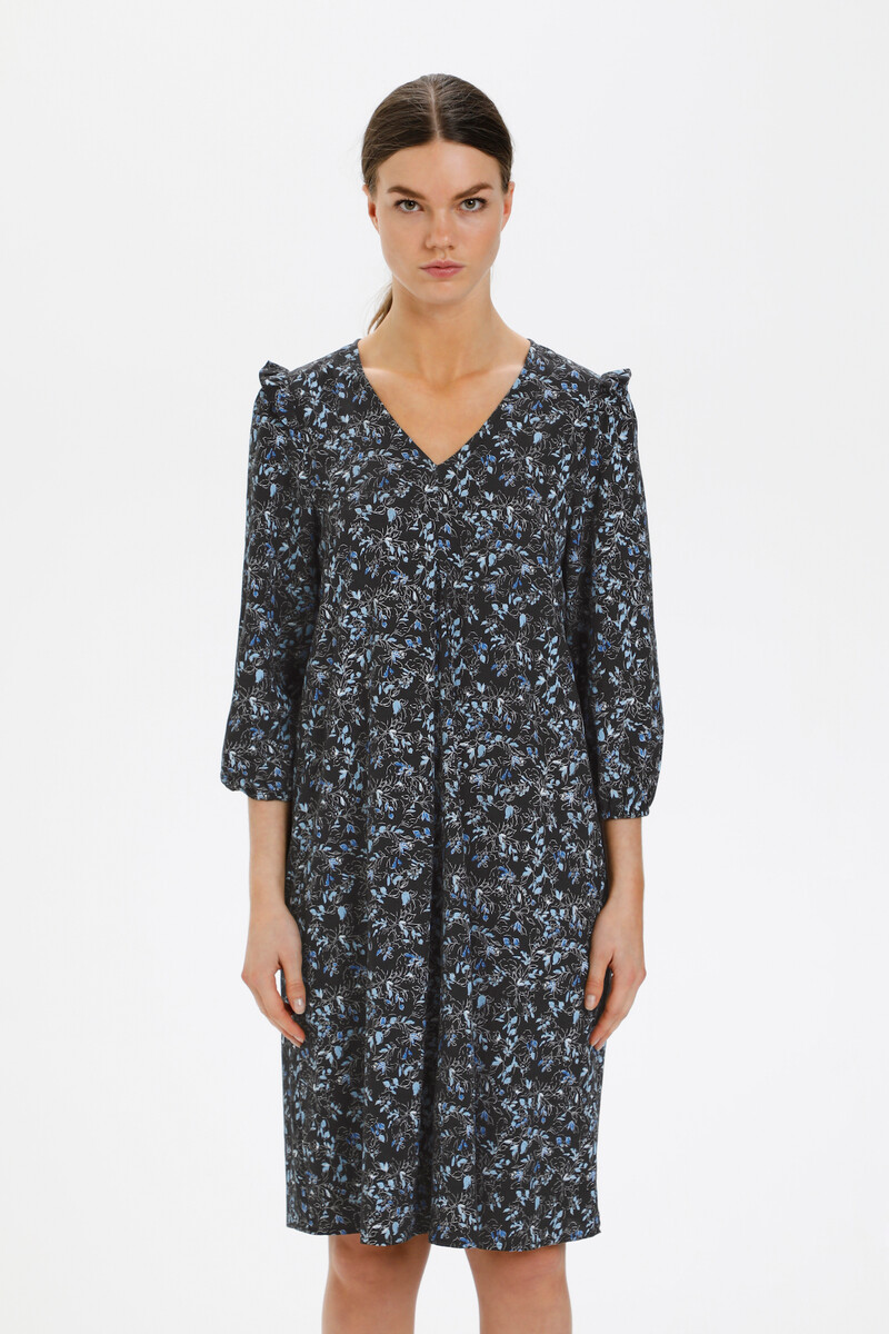 KAREN BY SIMONSEN ELDINAKB DRESS 10104040 103398 (Flower Note Blue, 36)