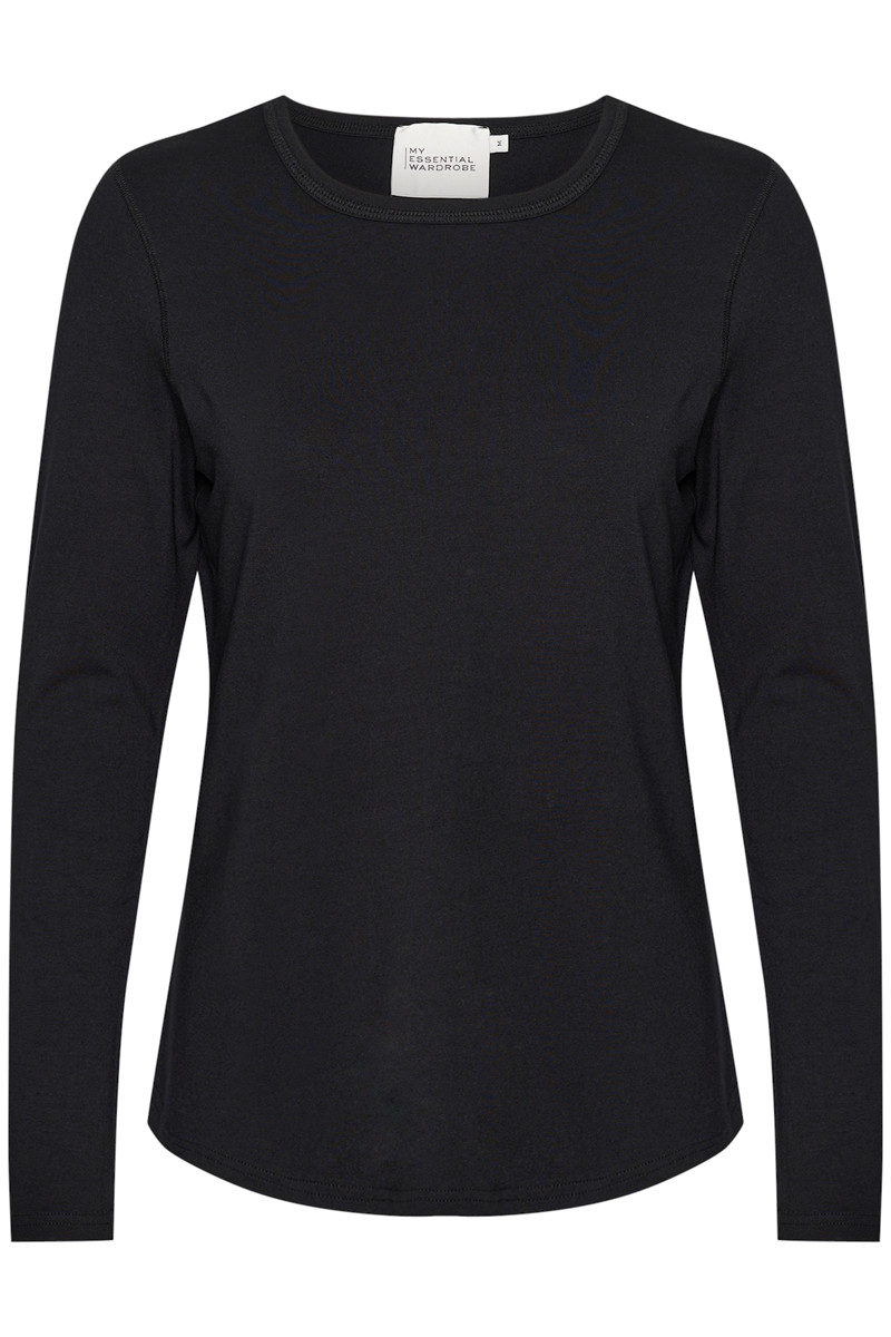 MY ESSENTIAL WARDROBE 18 THE MODAL BLUSE 10703600 100031 (Black, XXL) (5714352483354)