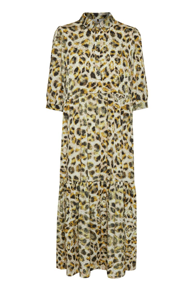 GESTUZ TJEKKEGZ DRESS (Yellow Animal 90623, 34)