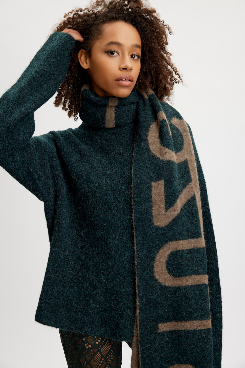 GESTUZ ALPHAGZ SCARF 10906523 104919 (Dark Sand/Jet Set, ONESIZE)