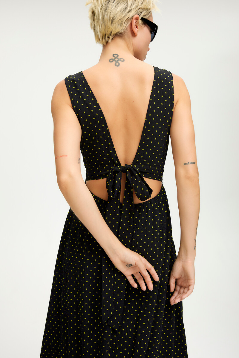 GESTUZ KATIAGZ LONG DRESS 10907097 104382 (Split Pea Dot, 34)